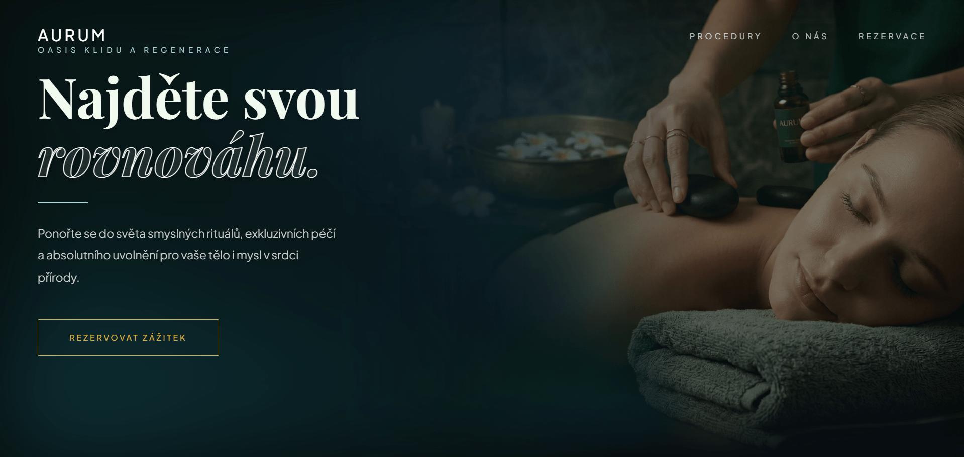 Ukázka webu pro nabídku nemovitostí
